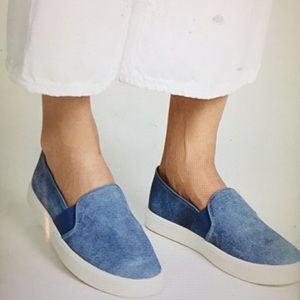 Vince Blair-12 Embossed Suede Slip-On Sneakers